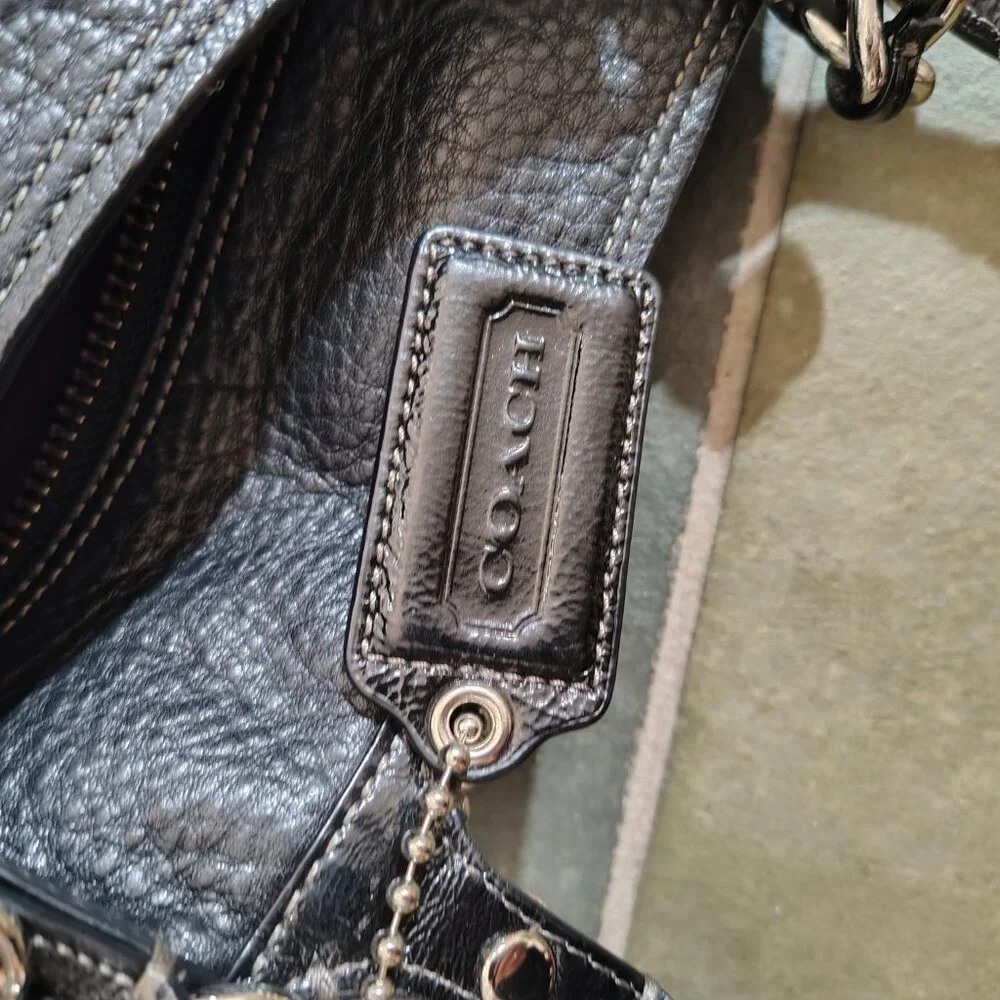 Coach Black Leather Y2K Bag